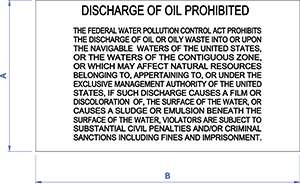 DF-513 Oil Pollution Warning Sign